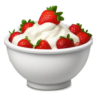 Yogurt bowl with strawberries  sticker