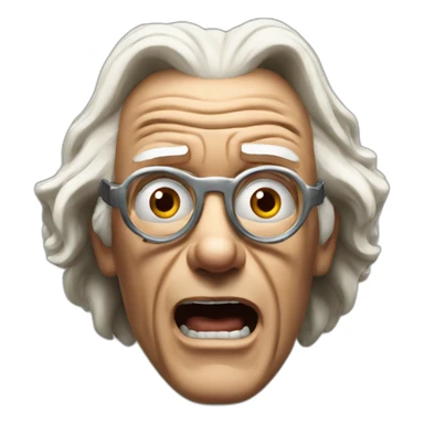 Doc brown from back to the future looking surprised sticker