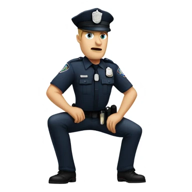 Mad Caucasian Police officer takes a knee sticker