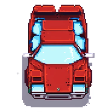 красная Lamborghini Countach, no background sticker