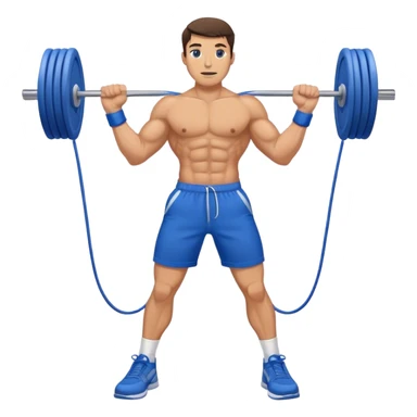 brunette buff man with blue shorts Cable Kickbacks sticker