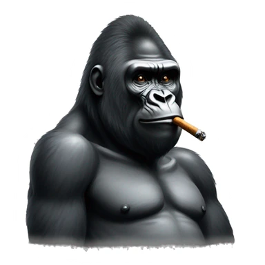 Gorilla smoking  sticker