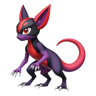 Colorful Cool Badass  Meloetta-Noibat-Guilmon-Darkrai-Sneasel-Pokémon-Fakémon-fusion-hybrid-creature sticker