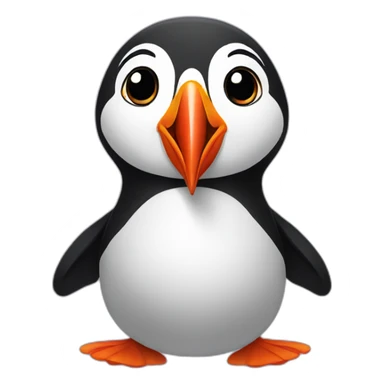 Cute puffin sticker