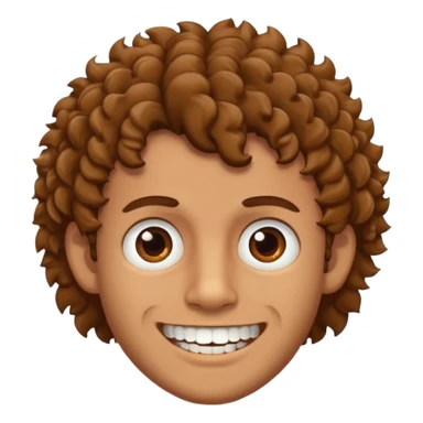 🙎🏻‍♂️com o dente serrado cabelo cacheado  sticker