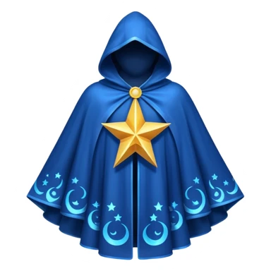 a fantasy magic star pattern cloak sticker