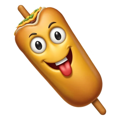 evil corndog sticker