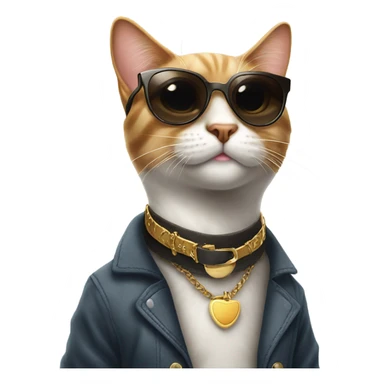 Cat with swag sticker