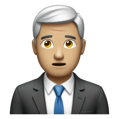 stressed business man waiting for call sticker