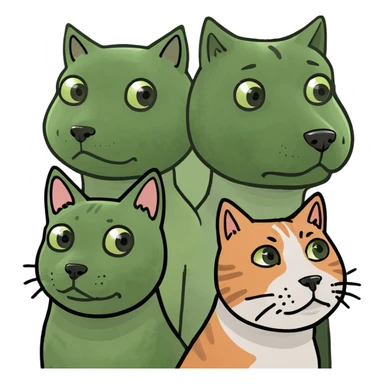 Two gay guys with two dogs and two cats sticker