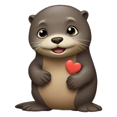 Otters saying i love you sticker