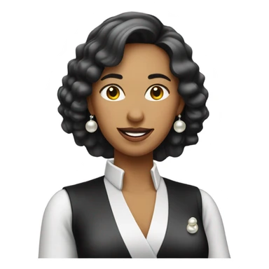 Female bartender wearing pearls sticker