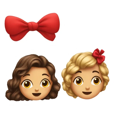 kisses and bow  sticker