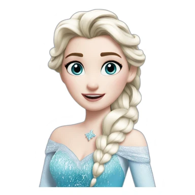 elsa frozen hot sticker