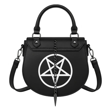 Back white goth purse without background explore sticker