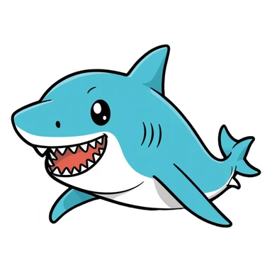 Shark who say « Thank you for your attention » sticker