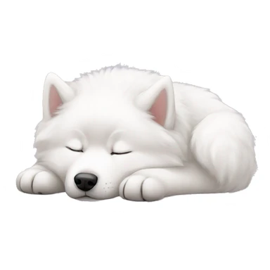 Samoyed sleeping  sticker