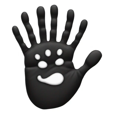 Black handprint  sticker