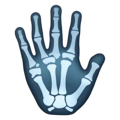 hand xray sticker