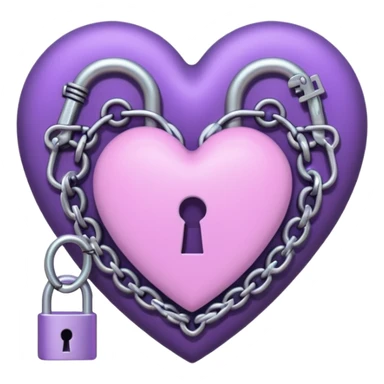 pastel goth heart with key and lock sticker