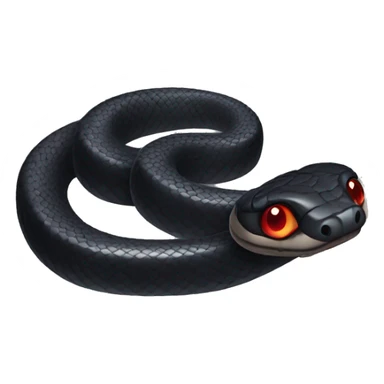 Black snake that has red eyes sticker