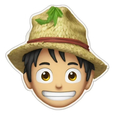 a men who somke weed on a luffy sticker