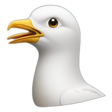 Man head thin seagull sticker