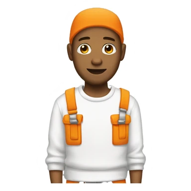 Prisionero blanco con ropa totalmente anaranjada sticker