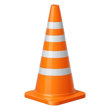 traffic cone orange  sticker