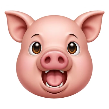 pig shouting “noooooo” sticker