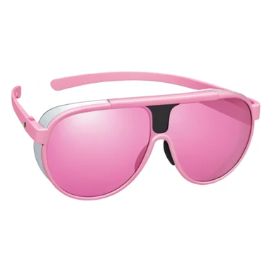 simplified pink visor sunglasses, minimalist Y2K aesthetic sticker