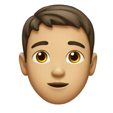 A boy with tilted nose sticker