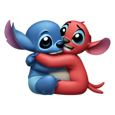 Stitch hugging Lilo sticker