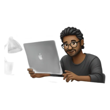 Designer doing wireframes on a laptop sticker