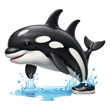 Orca con zapatos  sticker