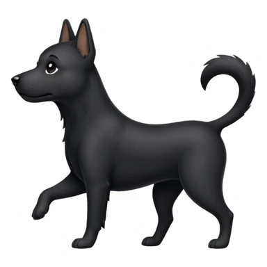 Black Dog Dancing standing sticker