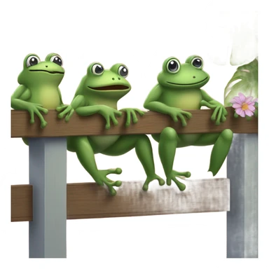 Frogs on a porch sticker