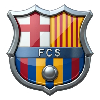Emoji escudo barcelona realista sticker