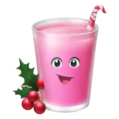 pink christmas christmas drink sticker