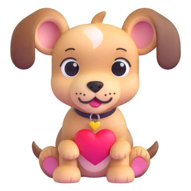 puppy in love sticker