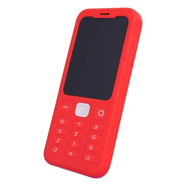 mobile phone, vibrant red color #ff0039 sticker