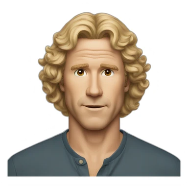 will ferrel long blonde hair sticker