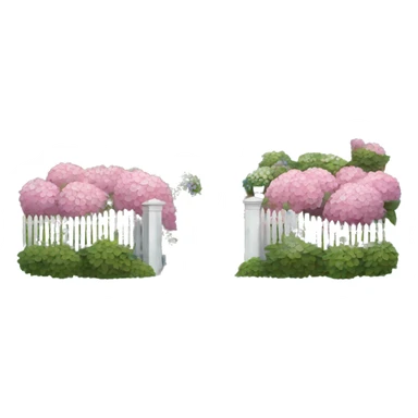 Cape cod home with hydrangeas sticker