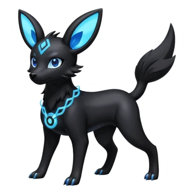 Houndoom-Electrike-Umbreon-Fakémon-hybrid-creature (full body)  sticker