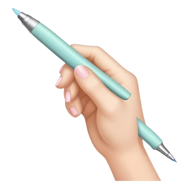 hand holding and writing with a pastel colored pen sticker
