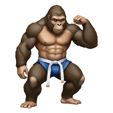 Gorilla doing jiu jitsu sticker