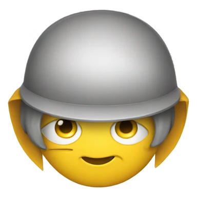 yellow emoji face wearing a fitted sticker