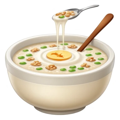 A bowl of porridge congee  sticker