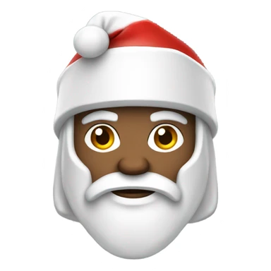 white spartan male wearing red santa hat sticker