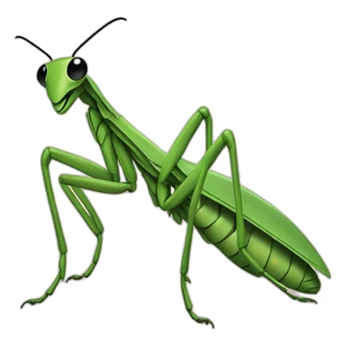 Mantis using computer sticker
